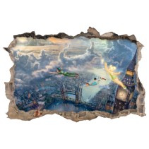 Vinilos y pegatinas disney agujero 3d peter pan